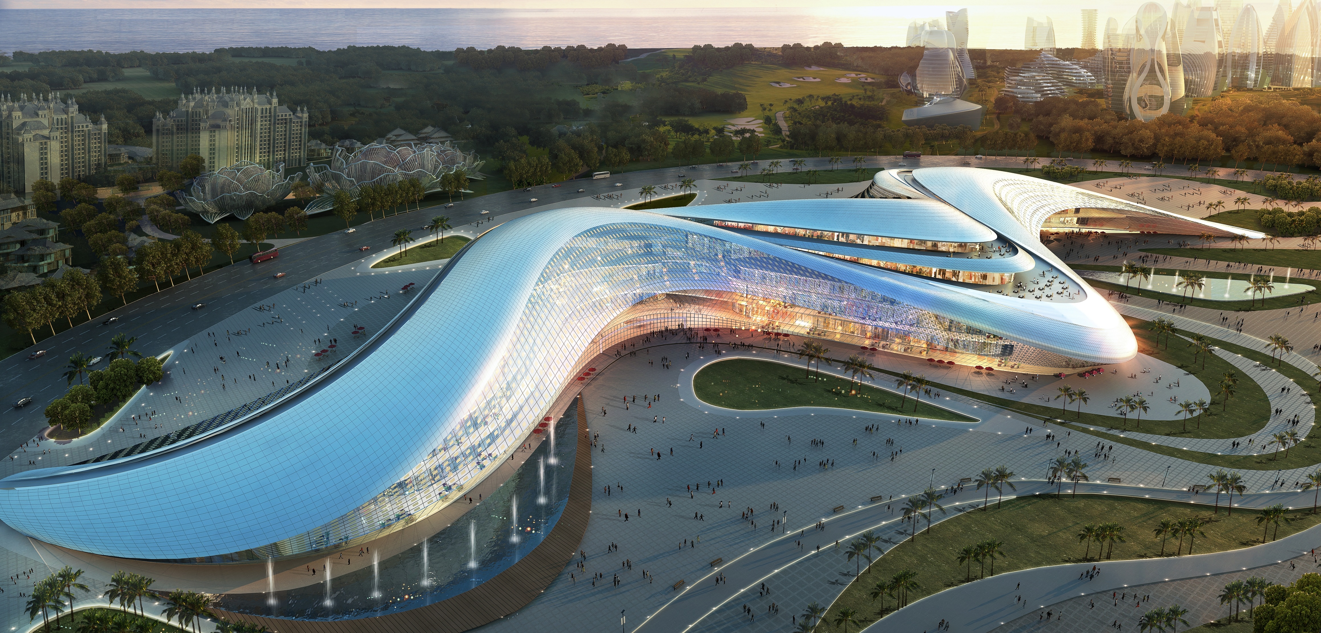 江河幕墻連中海花島兩項(xiàng)工程